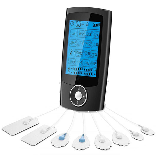 Dispositivo de fisioterapia de pulso multifuncional para aliviar dolores musculares.