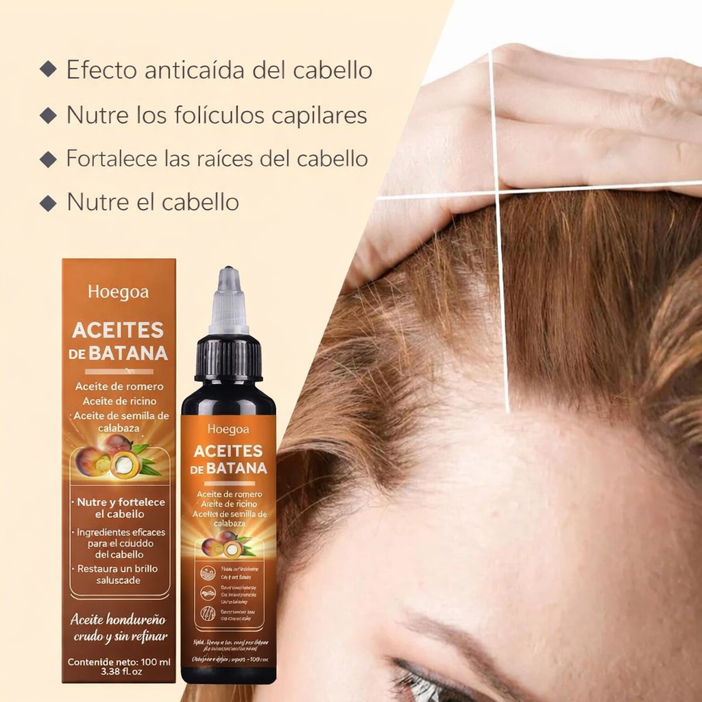 Aceite de Batana HOEGOA 100ml  — Crecimiento Capilar Natural y Reparación Profunda