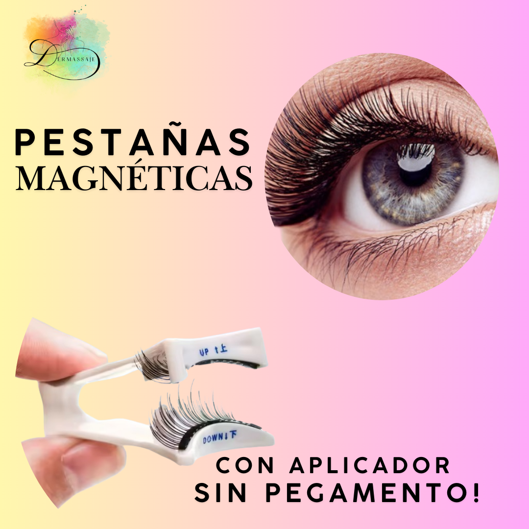 Pestañas Magnéticas  Reutilizables Con Aplicador. No requiere pegamento.Aspecto Natural.